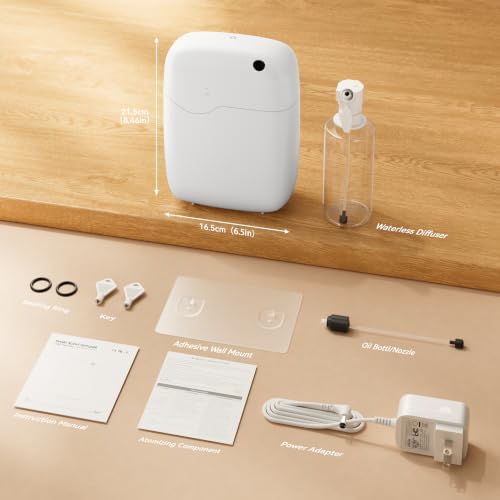 Waterless Essential Oil Diffuser with Bluetooth App Control (Matte White, Large) - Image 2
