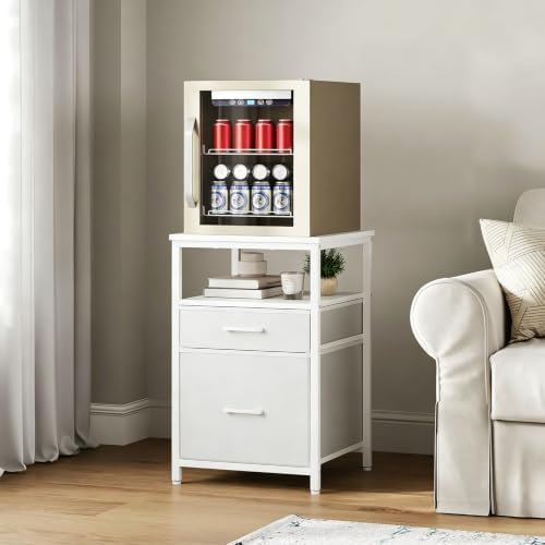 Herture Mini Fridge Stand, Small Refrigerator Stand with 3 Storage - Image 3