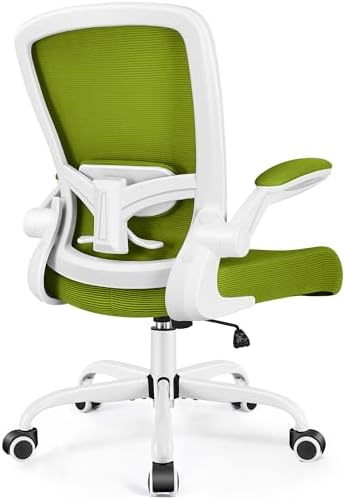 FelixKing Office Chair, Ergonomic Desk Chair Breathable Mesh Chairs Adjustable High Back Lumbar Support Flip-up Armrests, Executive Rolling Swivel Comfy Computer Chairs Home Office Avocado Green by FelixKing