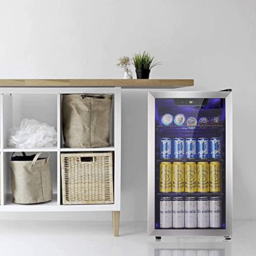Antarctic Star Beverage Refrigerator -120 Can Mini Fridge for Soda Beer or Wine, Small Drink Dispenser, for Office or Bar with Adjustable Removable Shelves, Black, 3.3 Cu.Ft.… - Image 3