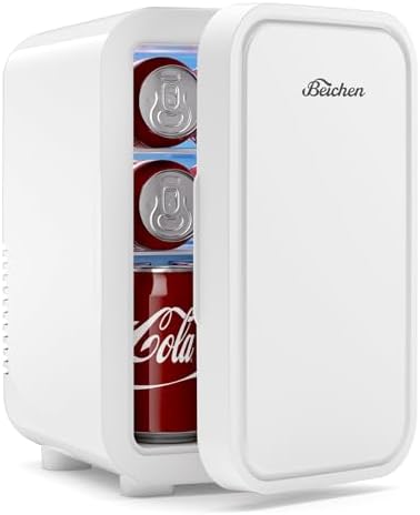 BEICHEN Mini Fridge,6 Liter / 8 Can Small Fridge for Bedroom, Car, Office by BEICHEN
