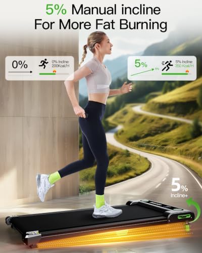 AKLUER Walking Pad with Incline - Under Desk Treadmill Small, 2.5HP Motor - Image 3