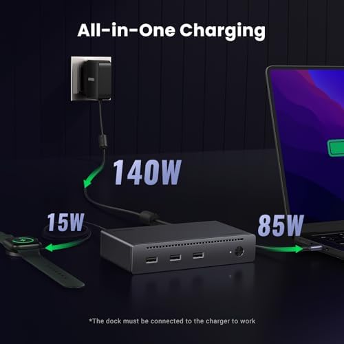 UGREEN 8-in-1 Thunderbolt 4 Docking Station, Dual 4K@60Hz, 3xTBT4, 40Gbps - Image 5