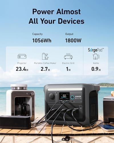 Anker SOLIX C1000 Portable Power Station and Water-Resistant Bag, 1,056Wh - Image 4