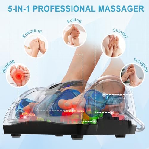 TISSCARE Shiatsu Foot Massager with Heat, FSA Eligible HSA Foot Massager for Plantar Fasciitis, Neuropathy, Circulation and Pain Relief, Massage Feet at Home/Office, Gift for Men and Women - Image 4
