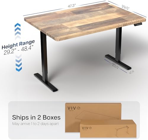 VIVO Reclaimed Wood 48 x 30 in Standing Desk, DESK-KIT-1B5P - Image 3