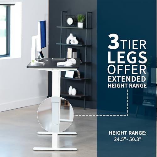 VIVO Black 55 x 28 in Standing Desk, DESK-KIT-2W55B - Image 5