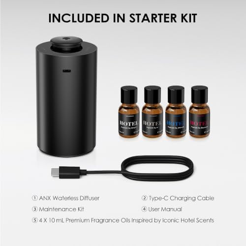 Airversa ANX Waterless Essential Oil Diffuser Starter Kit, Black - Image 6