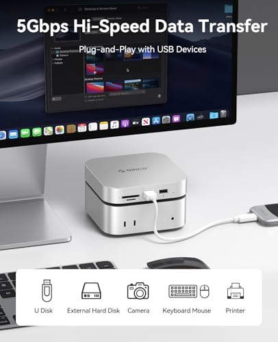 ORICO MiniLink Mac mini M6 Hub with SATA SSD Enclosure 5Gbps - Image 4