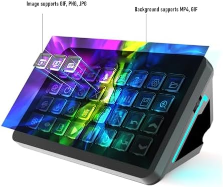 Yoidesu Custom LCD Stream Controller Deck 32 Programmable Macro Keys, Stream Controller One Touch Shortcut Keyboard for Streaming, Gaming, Video Editing & Live Control (Black) - Image 5