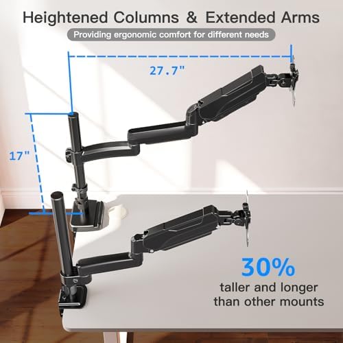 Extra Long Arm Monitor Mount, Fits Max 32" Hold up to 19.8lbs - Image 2