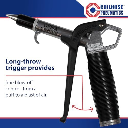 Coilhose Pneumatics TYP2572 Typhoon High Volume Blow Gun, 1/4-Inch NPT with 72-Inch Extension and High Flow Tip - Image 5