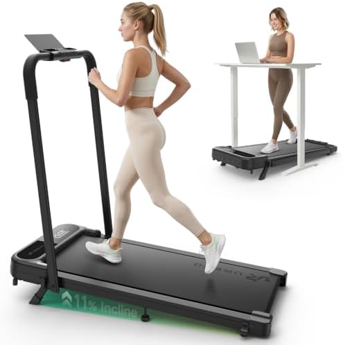 UREVO Smart 11% Incline Treadmill, Walking Pad with AI Smart APP by UREVO