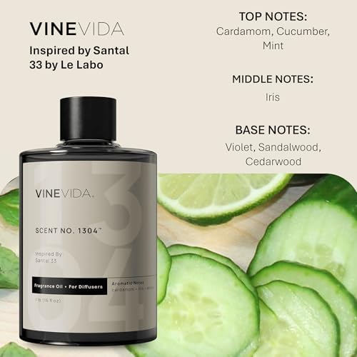 VINEVIDA Santal Diffusers Oil - Santal Essential Oils for Diffuser - Diffuser Oil Refill [16 oz] - Image 2
