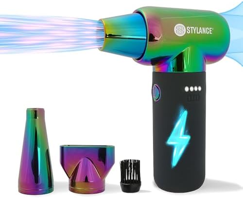 Compressed Barber Air Duster,110000RPM Cordless Vacuum Cleaner, Electric Mini Air Duster for Hair Barber, for Cooling, Cleaning,Salon,Home, Type-C by STYLANCE