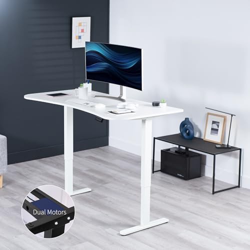 VIVO White 60 x 24 in Standing Desk, DESK-KIT-E2W1W - Image 2