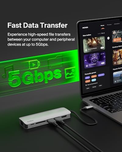 Belkin USB-C Hub 6 in 1 100W PD 4K HDMI, Ethernet & SD - Image 5