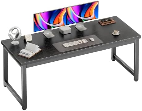 PRAISUN 54 x 19.7 Inch Computer Desk, 0.95'' Thicker, Heavy Duty, Black by PRAISUN
