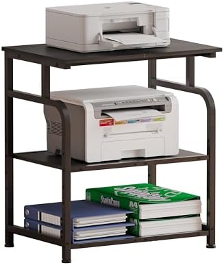 Unionly Large Rolling Printer Stand with Height Adjustable Shelf and Wheels by Unionly