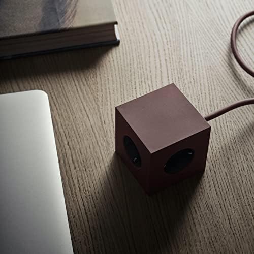 Avolt Square 1 Power Cube | Iconic Scandinavian Design Power Strip with USB Ports | 3 Type B Outlets, Fast Charging | Magnetic Base, 5.9ft Cord | Red Dot Award-Winner (Red, USB A - 5.9ft) - Image 4