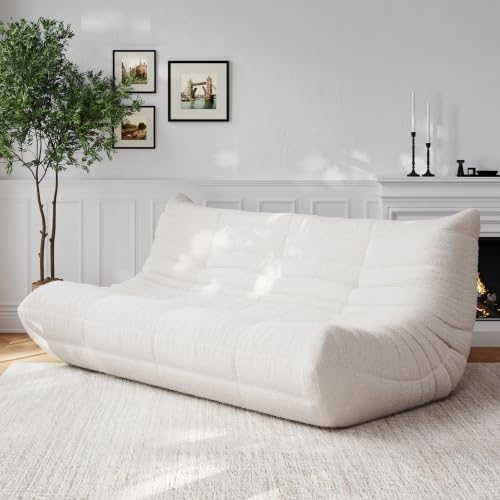 3 Seater Adults Bean Bag Chairs Togo Couch Comfy Lazy Floor Sofa by SYFERLORY