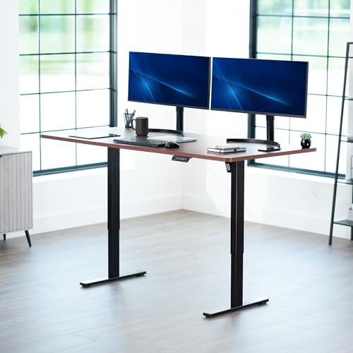 VIVO Dark Walnut 71 x 36 in Standing Desk, DESK-KIT-1B7D-36 - Image 2