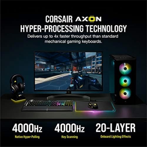 Corsair K100 RGB Mechanical Gaming Keyboard - Cherry MX Speed RGB Silver Keyswitches - PBT Double-Shot Keycaps - Elgato Stream Deck and iCUE Compatible - QWERTY NA Layout - Black - Image 3