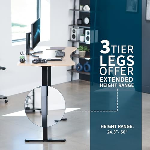 VIVO Light Wood 63 x 32 in Standing Desk, DESK-KIT-2B1C - Image 5
