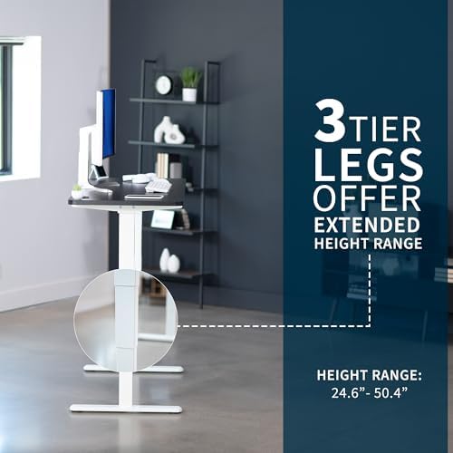 VIVO Black 60 x 24 in Standing Desk, DESK-KIT-2W6B - Image 5