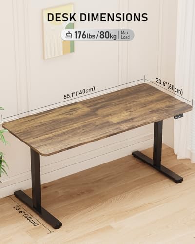55" Large Electric Standing Desk Adjustable Height for Home Office - Image 3