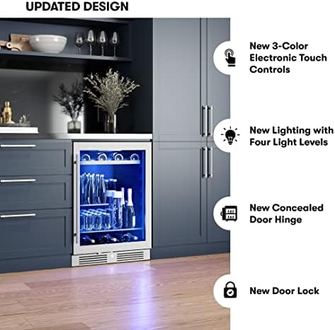 Zephyr Presrv 24 Inch Wine Fridge and Beverage Refrigerator Under Counter - Image 6