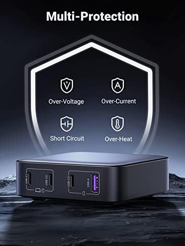 UGREEN Nexode 100W GaN USB C Charging Station, 4-Port Fast Desktop Charger Compatible with MacBook Pro, Dell XPS, iPhone 17/16/15 Series, Galaxy S25/S24 Ultra, Pixel 10/9, iPad, Steam Deck - Image 4