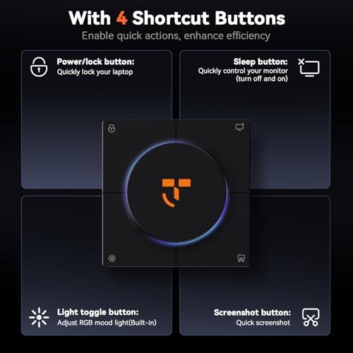 TobenONE 10-in-1 USB C Hub with Shortcut Keys, Volume Knob, 4K HDMI - Image 3