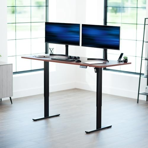 VIVO Dark Walnut 71 x 30 in Standing Desk, DESK-KIT-1B7D - Image 2