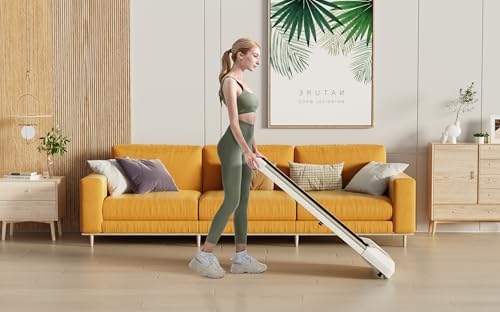 GYMAX Walking Pad, 2.25HP Under Desk Treadmill with LED Display, Remote Control & 7-Layer Belt, Compact Portable Jogging Running Machine for Home Office Small Space - Image 5
