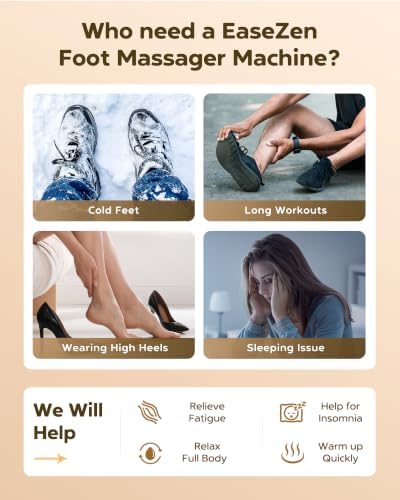 EaseZen Foot Massager with Heat for Neuropathy Plantar Fasciitis Relief - Image 6