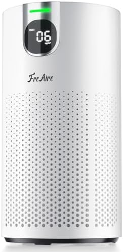 FreAire Air Purifiers for Home Large Rooms up to 1800Ft², VisionAir 20dB Sleep Mode HEPA Air Purifier for Bedroom, with Real-Time AQI & PM2.5 Display, 360°Intake & Outlet by FreAire