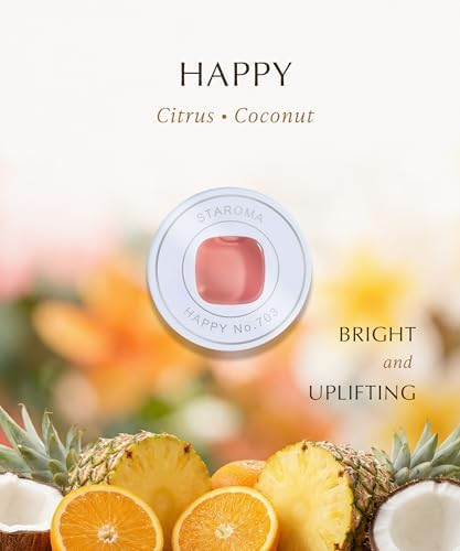 Happy (Citrus Essential Oil Refill), Compatible with STAROMA Waterless Essential Oil Diffuser – Premium Aromatherapy Fragrance, Gentle and Consistent Scent – for 200 sqft Small Room, Office, Car - Image 2