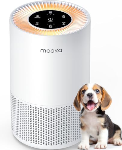 Air Purifiers for Home Large Rooms up to 1200ft², MOOKA H13 True HEPA Air Purifier for Bedroom Pets with Aromatherapy, Child Lock, 13dB Ultra-Quiet Air Cleaner for Smoke, Odor, Dander, Pollen by MOOKA