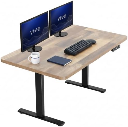 VIVO Reclaimed Wood 43 x 24 in Standing Desk, DESK-KIT-1B4P by VIVO