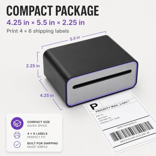4x6 Thermal Shipping Label Printer, Bluetooth Wireless - Image 5