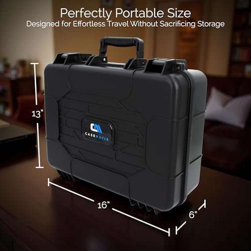 CASEMATIX Portable Printer Carry Case Compatible with HP Officejet 250 Wireless Mobile Printer, Ink Cartridges and Power Cable - Image 3