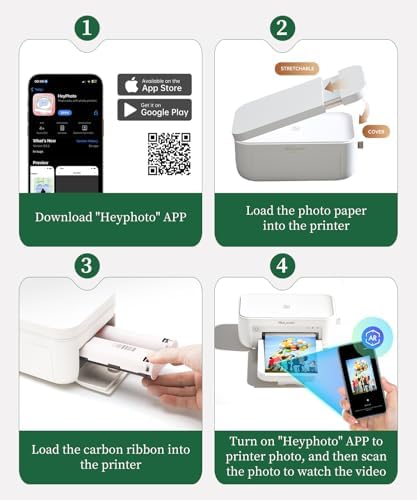 iDPRT 4x6 Photo Printer - 108 Sheets & 2 Ribbon, Instant Picture Printer for iPhone, Android - Thermal Dye Sublimation, WI-Fi Connnecting, Color Photo Printers for Home Use - Image 6