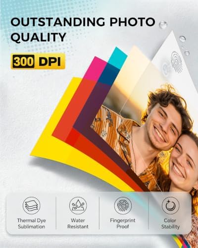 HPRT Photo Printer 4x6 with 108 Sheets Photo Paper & 2 Ribbons - Image 3