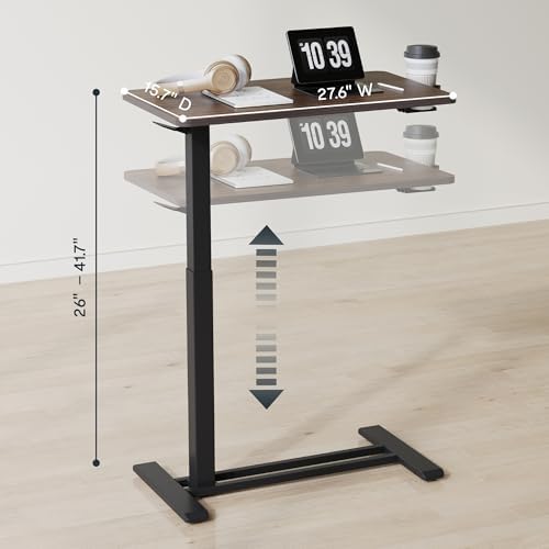 FLEXISPOT H7 28" Pneumatic Height-Adjustable Overbed Table with Wheels - Image 2