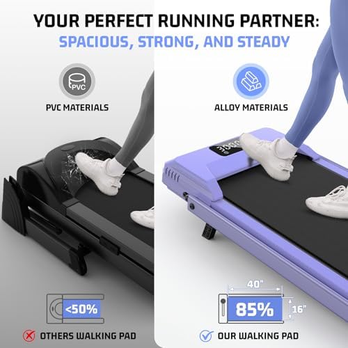 FUNMILY Upgrade Walking Pad Folding Treadmill with 12%/15% Incline & Handle Bar, 3.5HP Foldable Under Desk Compact Treadmills for Home/Office/Gym, 400+lb Capacity, Shock Absorption - Image 4