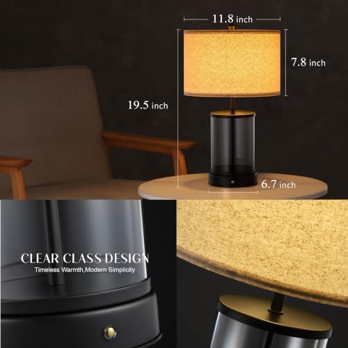O’Bright Luma - Battery Powered Table Lamp (Black, 19.5-inch) - Image 5