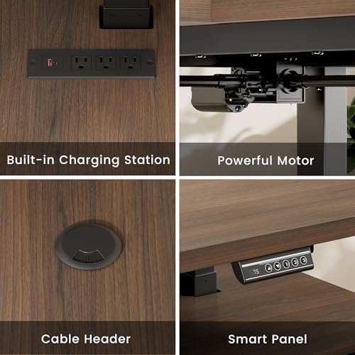 ModernMate 71" L Shaped Electric Standing Desk with 5 Drawers & CPU Storage - Image 5