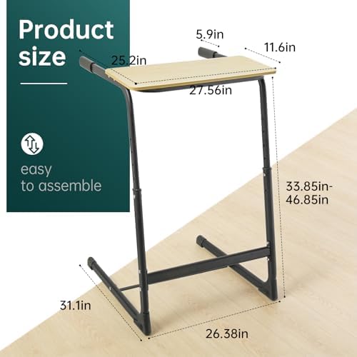 Walking Pad Desk Adjustable Height with Handlebar, 2-in-1 Desk Attachment, Stable Laptop Workstation for Home Office - Image 2