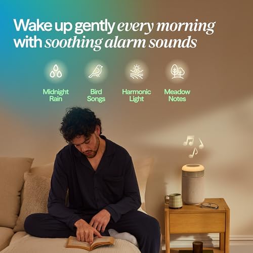 BLUEAIR Air Purifiers with Sunrise Alarm Clock for Home Bedroom Dorm, Beige - Image 5
